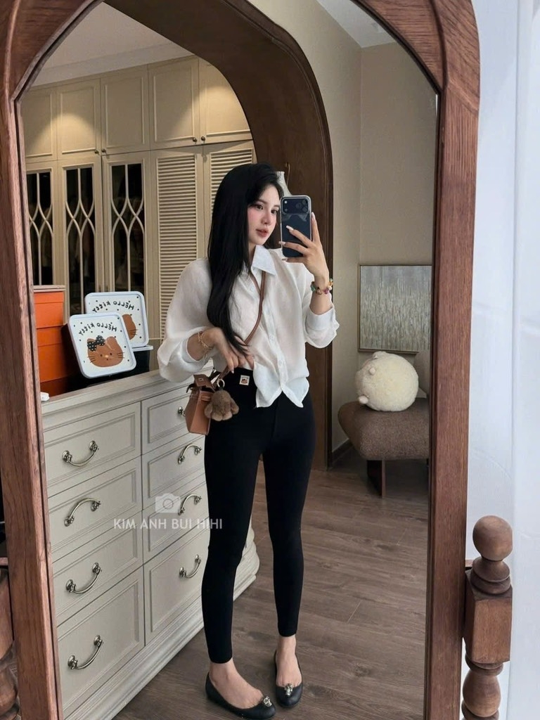 QUẦN LEGGING HỘP MÈO NÂU NỮ