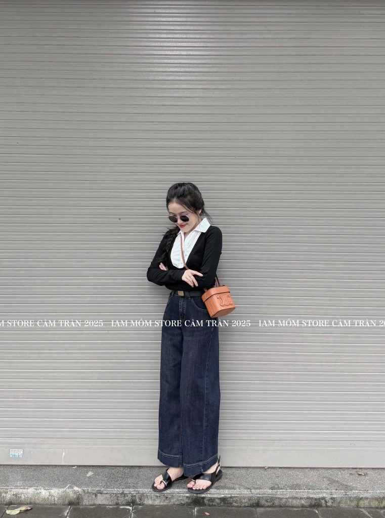 QUẦN JEAN NỮ ĐEN GẤU TO SẴN