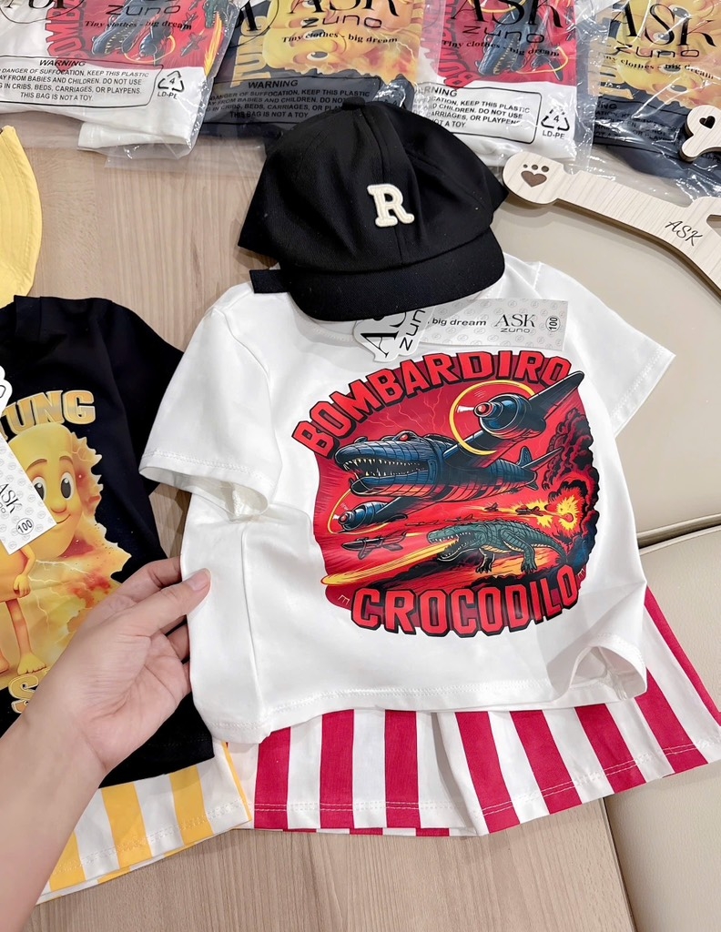 SET 2 BỘ BOMBARDINO BÉ TRAI SẴN