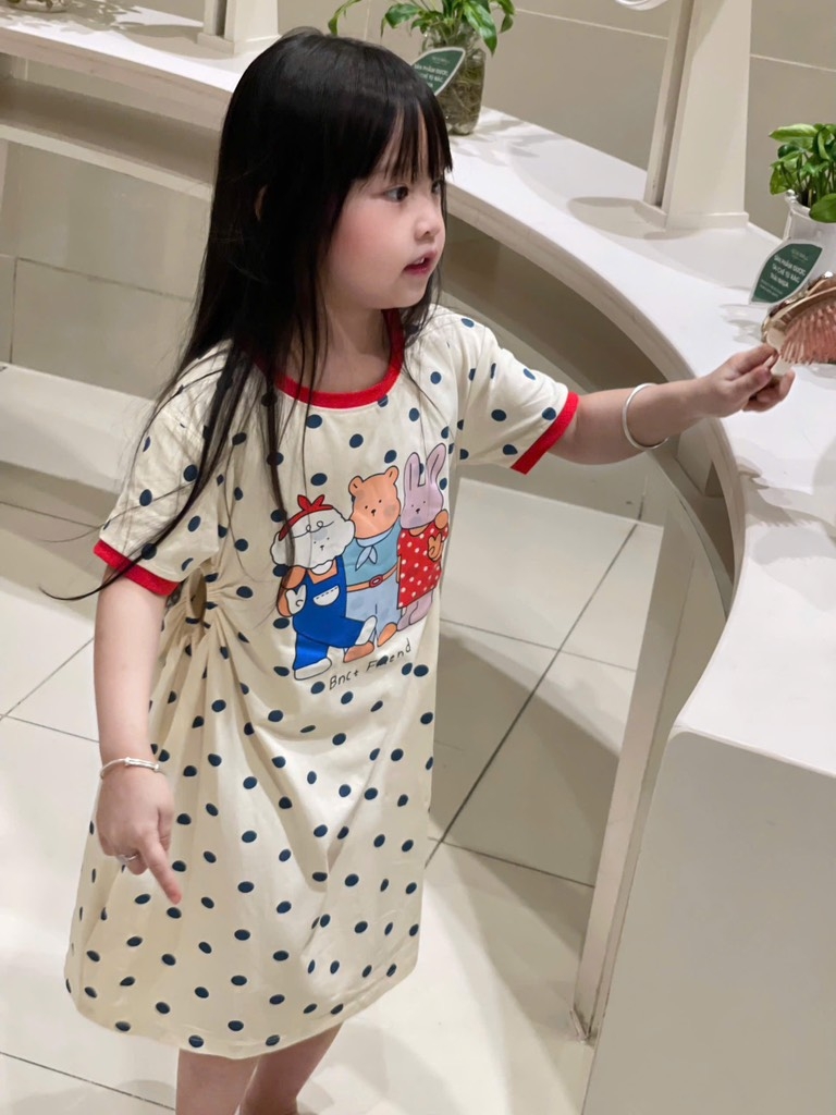 SET 2 VÁY HÌNH HỒNG BE CHO BÉ GÁI