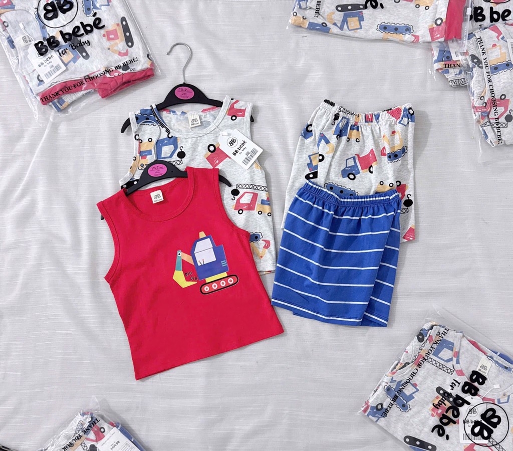 SET 2 BỘ Ô TÔ CẦN CẨU TONE ĐỎ GHI BÉ TRAI SẴN(SALE 85k)
