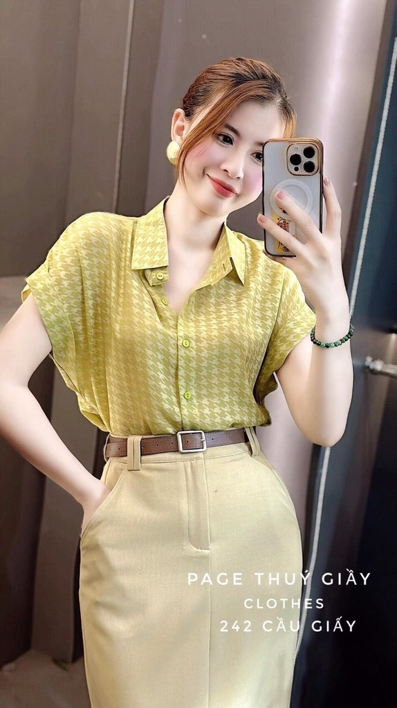 ÁO SƠ MI GU TAY LV DÍC DẮC NỮ SẴN( xả 79k )