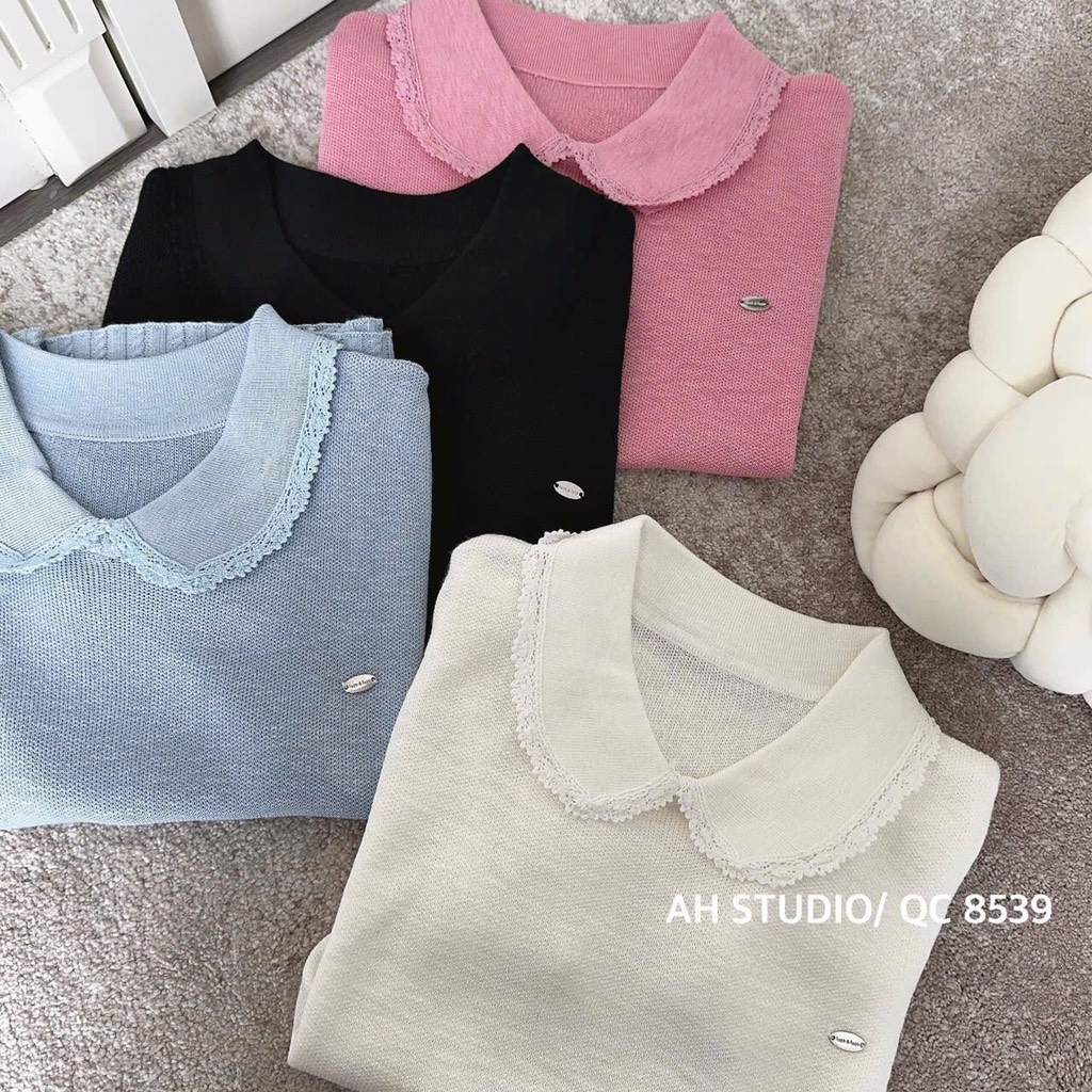 ÁO LEN CỘC CỔ SEN HOT 4 MÀU NỮ SẴN
