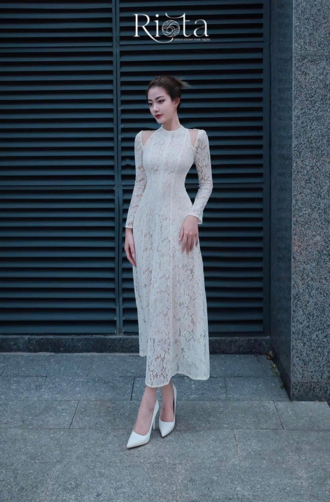 VÁY REN NỮ KHOÉT VAI DÁNG DÀI THU ĐÔNG SẴN(XẢ 150k)