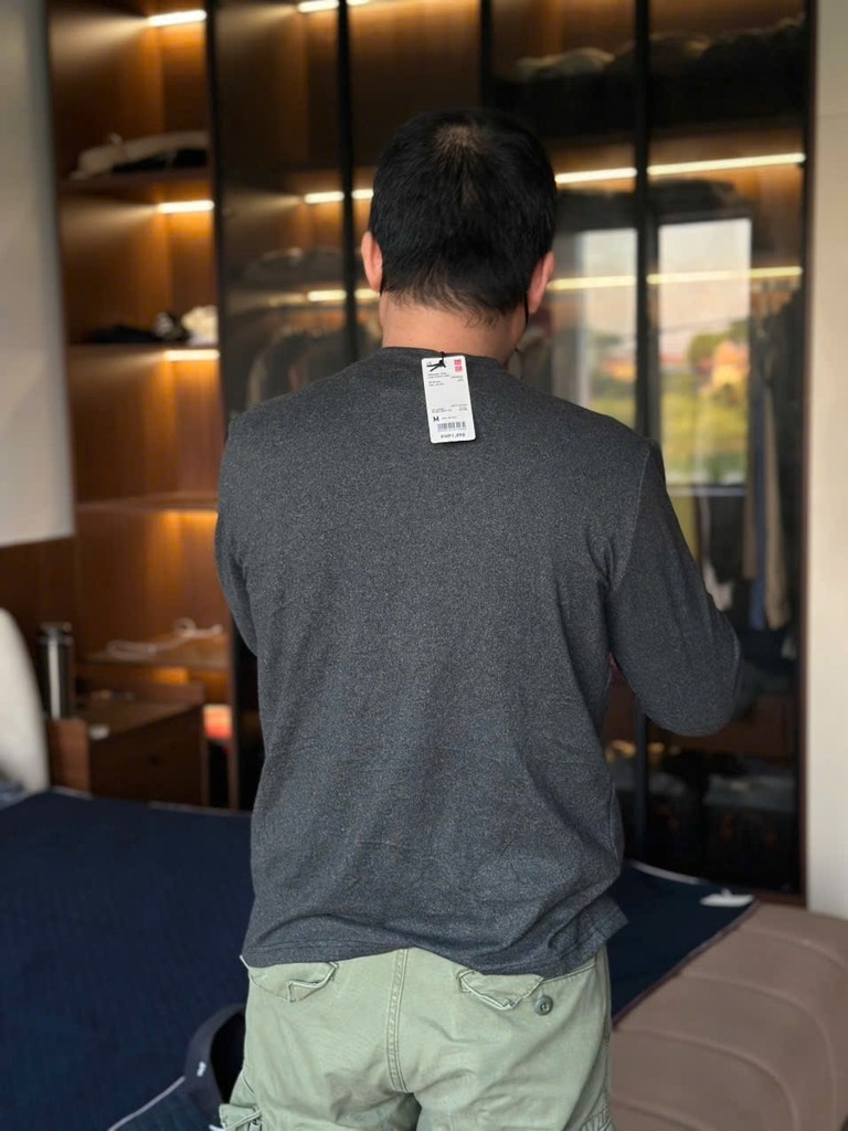 ÁO GIỮ NHIỆT XÁM ĐẬM NAM THU ĐÔNG