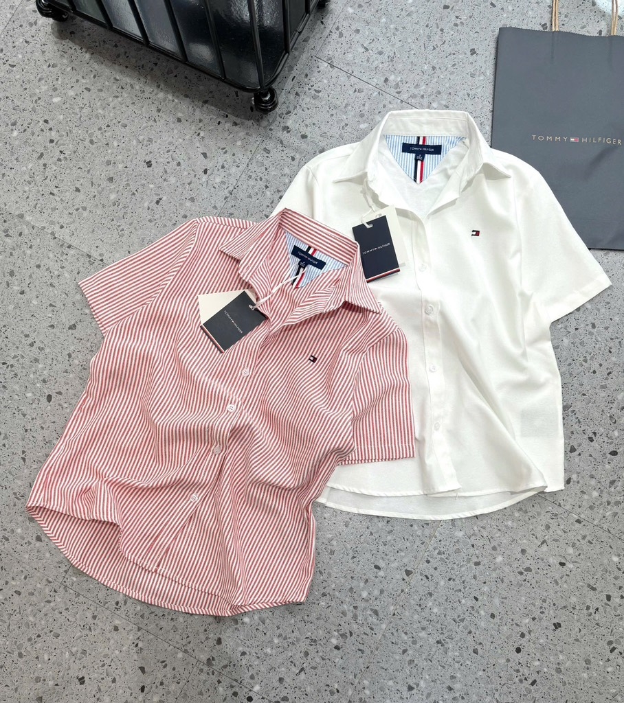 ÁO SƠ MI TUỒN TOMMY 2 MÀU NỮ (TĂNG GIÁ) SẴN
