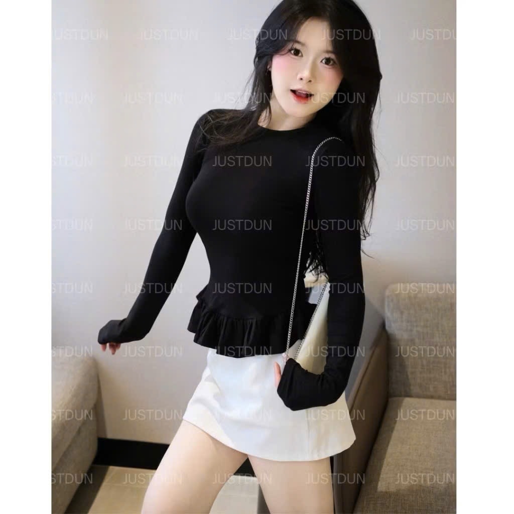 SET 3 ÁO DÀI TAY BÈO GẤU ĐEN ĐỎ KEM NỮ THU ĐÔNG SẴN