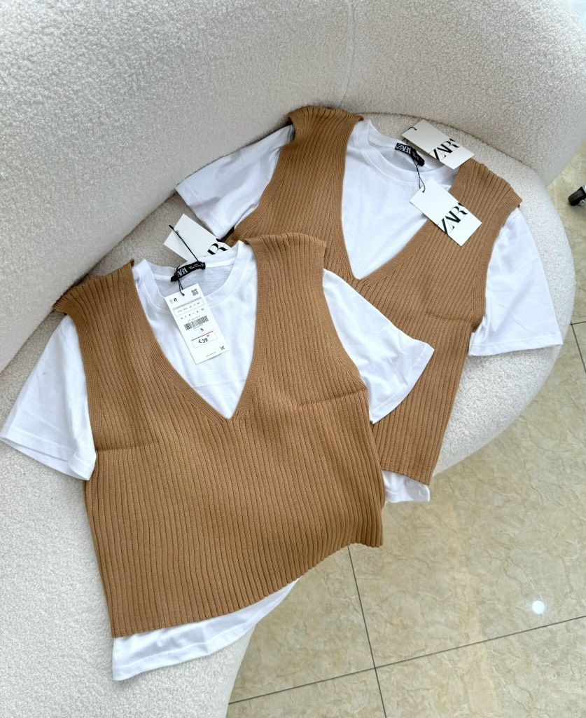 SET ÁO PHÔNG + GILE LEN NỮ ZARAAA THU ĐÔNG SẴN(XẢ 99k)