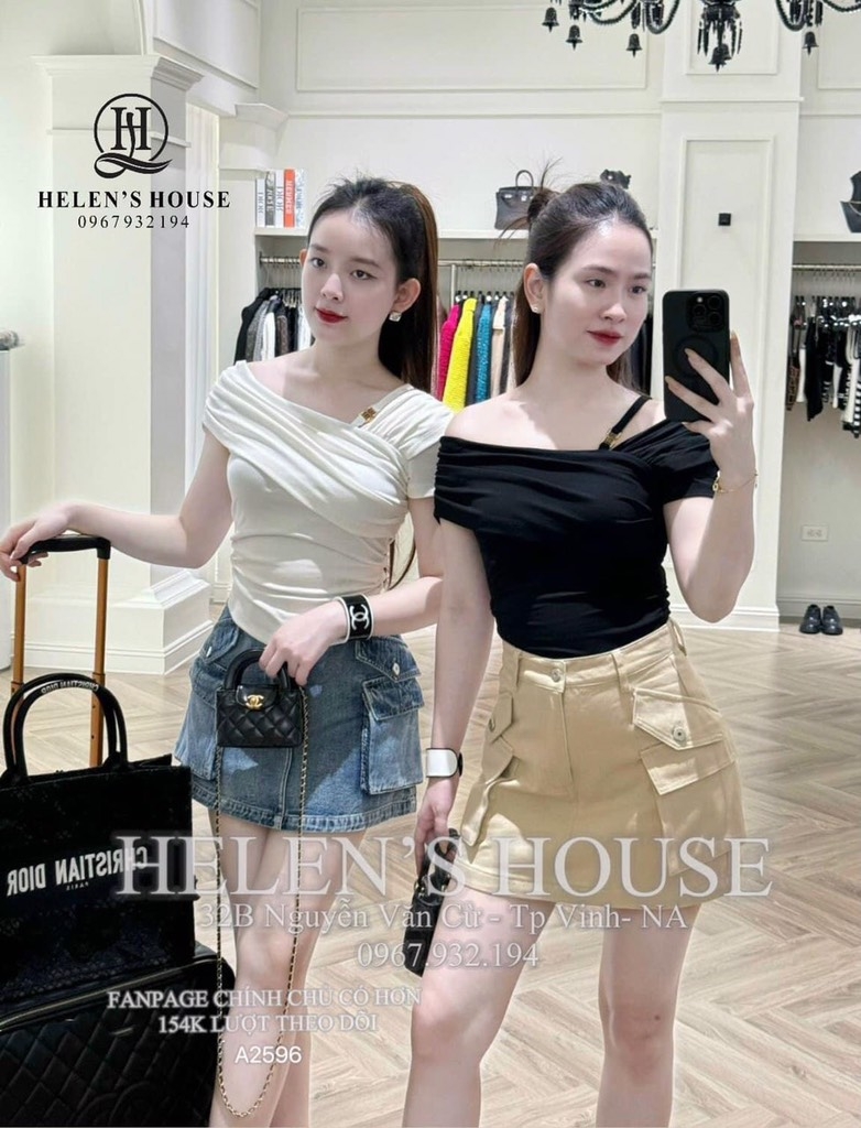 ÁO DÍP LEN NỮ VẠT VAI KÈM TAG MIU MIU THU ĐÔNG SẴN(XẢ 55 k)