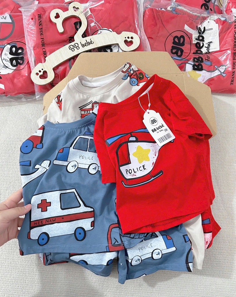 SET 3 BỘ CỘC Ô TÔ CỨU HOẢ BÉ TRAI SẴN (XẢ 99k)