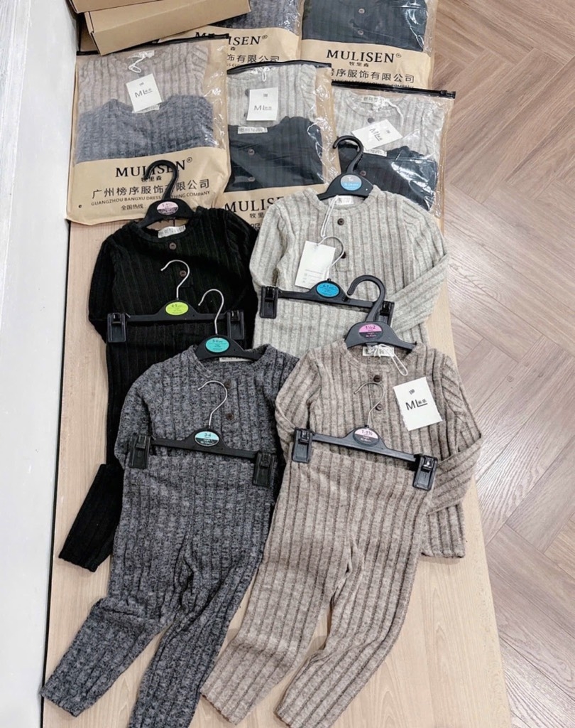 SET 2 BỘ TĂM ĐŨA LÔNG BÉ GÁI BÉ TRAI