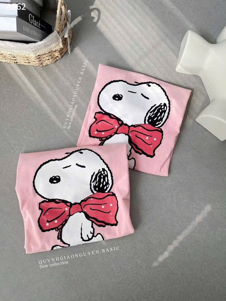 ÁO PHÔNG HỒNG SNOPY NỮ