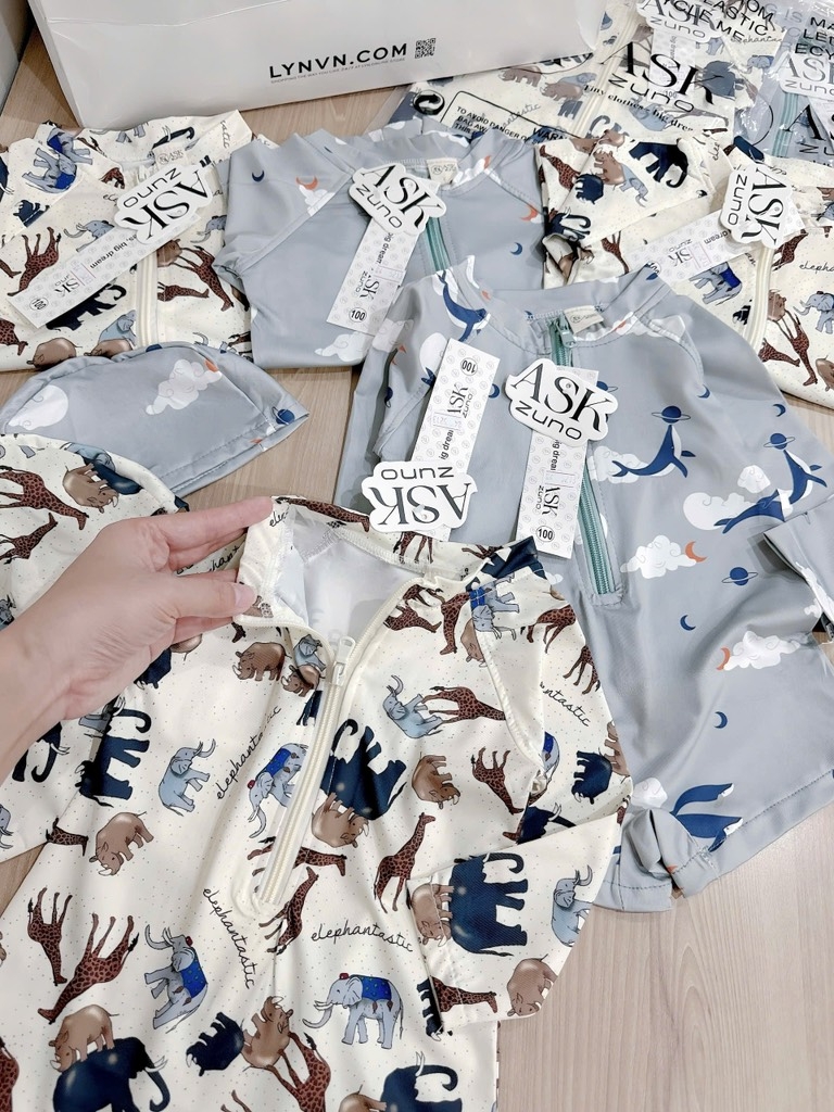 ĐỒ BƠI - SET 2 BỘ BIKINI ANIMALS BÉ TRAI( xả 99k )