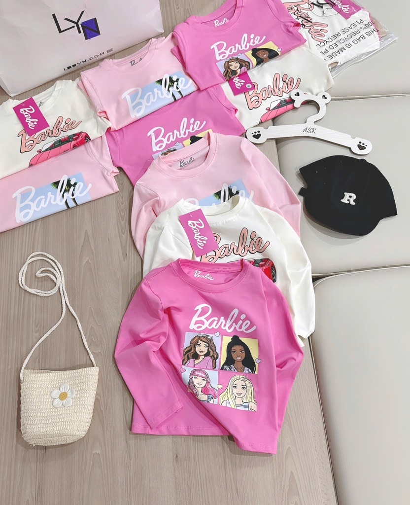 SET 3 ÁO DÀI TAY BARBIE BÉ GÁI