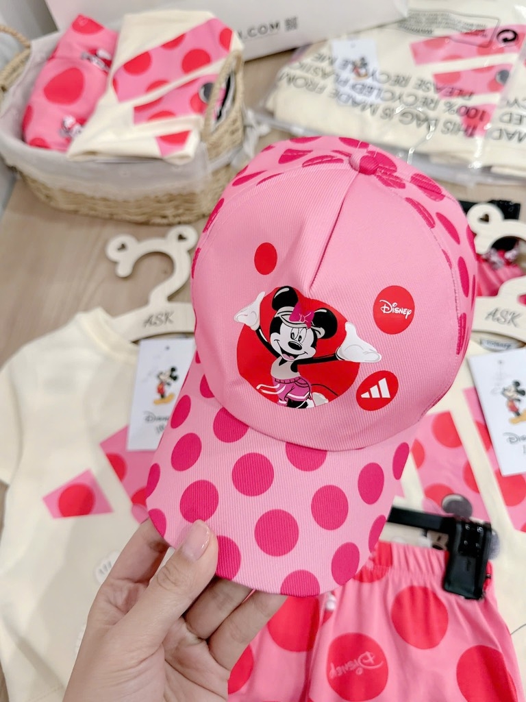BỘ MK HỒNG CHẤM BI KÈM MŨ BÉ GÁI SẴN(XẢ 59k)