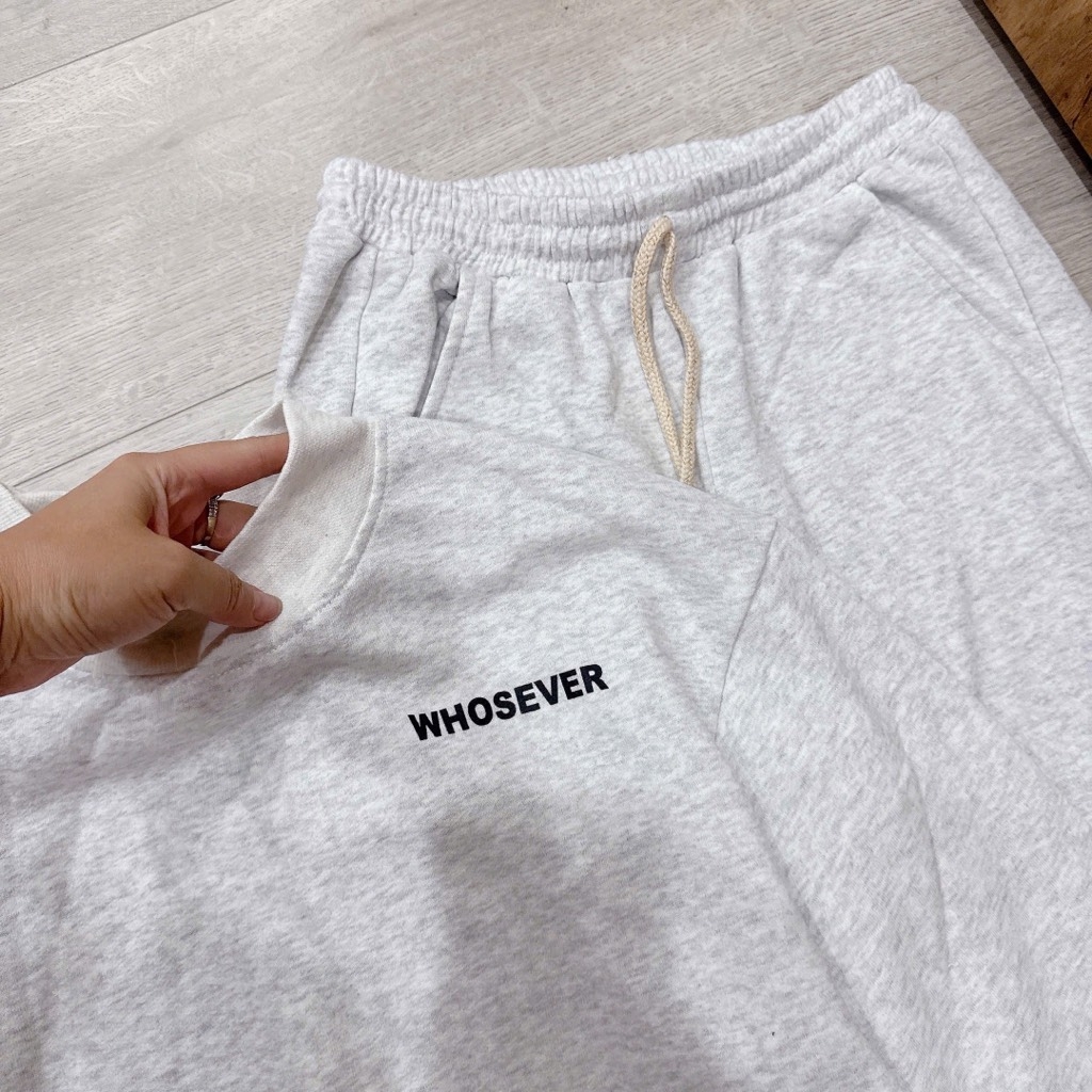 SET BỘ DÀI TÀN XÁM WHOSAVER NỮ THU ĐÔNG