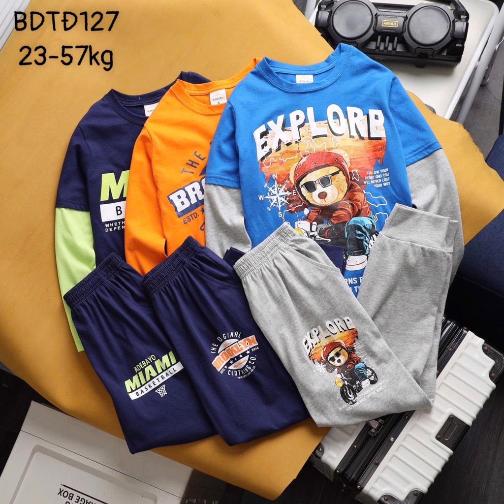 SET BỘ COTTON DÀI TAY BÉ TRAI