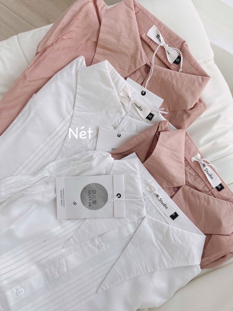 ÁO SƠ MI ZR LI DỌC CỔ CÁCH ĐIỆU NỮ SẴN (SALE 115k)