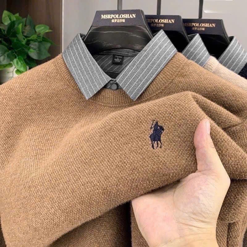 ÁO NGỰA PHỐI CỔ SƠ MI NAM THU ĐÔNG