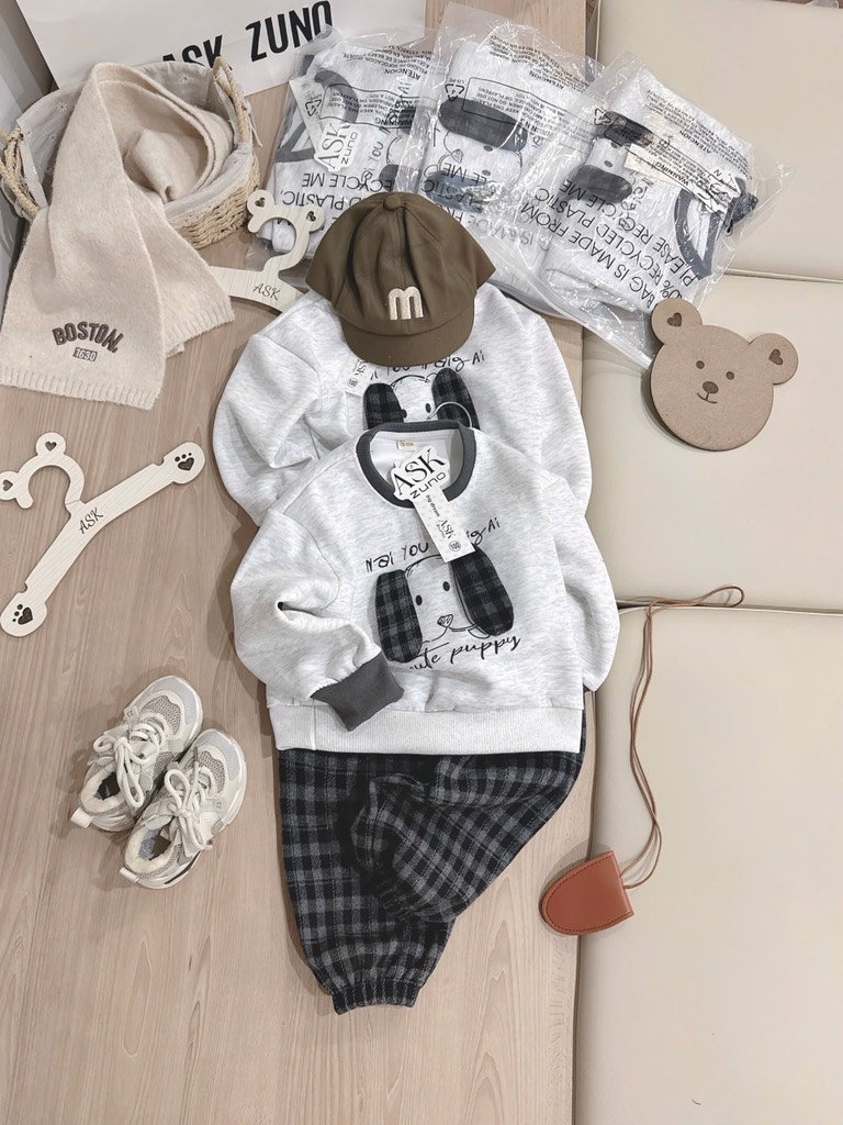 SET DÀI NỈ CÚN CARO SIÊU HOT BÉ TRAI SẴN