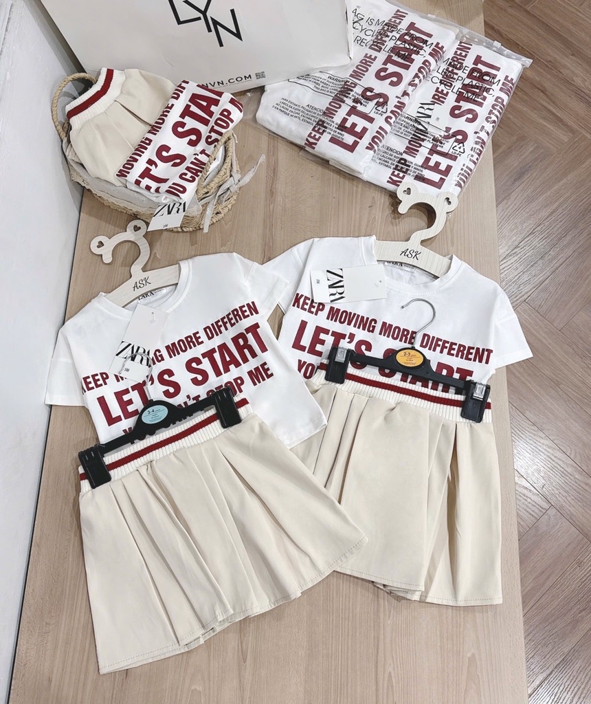 SET VÁY ZR KAKI TONE BE BÉ GÁI SẴN(Xả 39k)