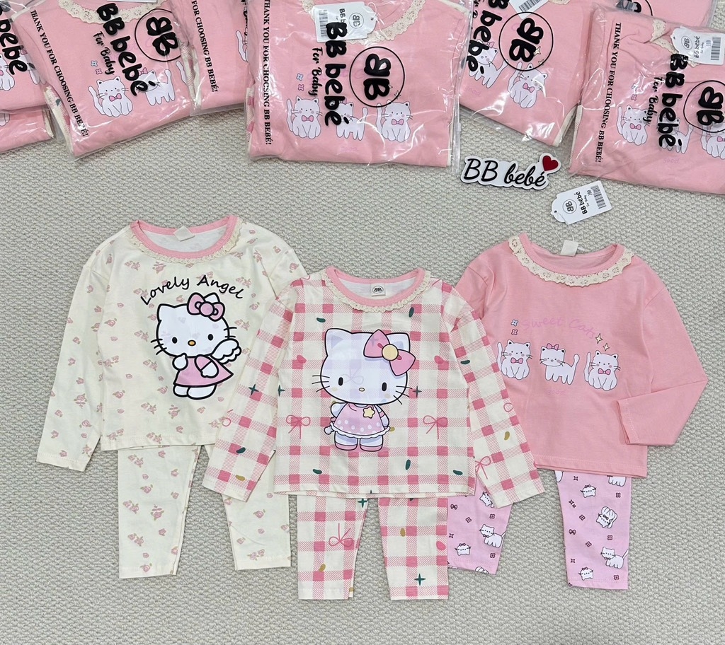 SET 3 BỘ DÀI MÈO HELLO KITTY BÉ GÁI
