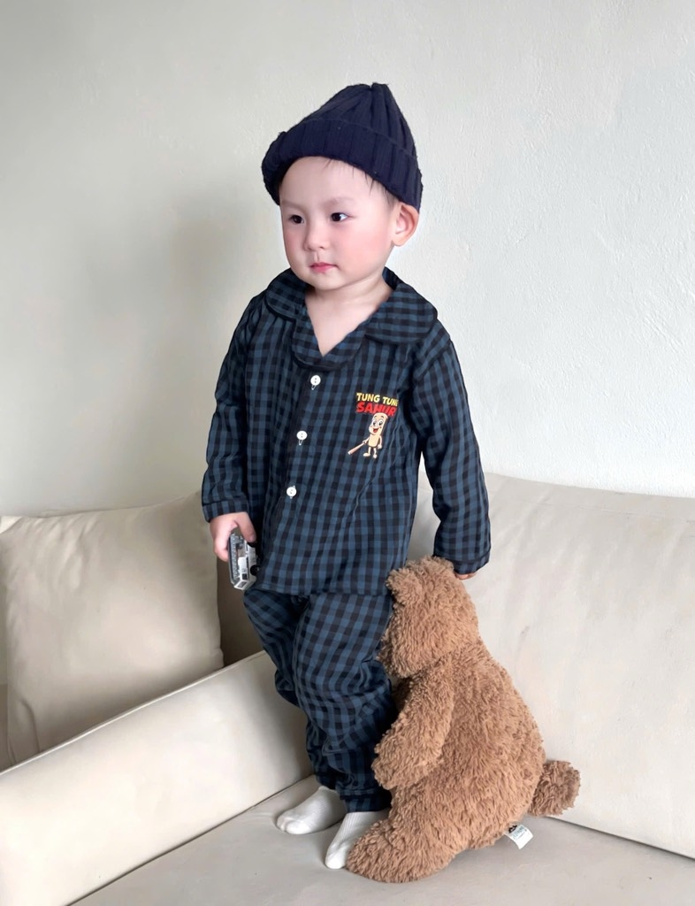 SET 2 BỘ PIZAMA BÉ TRAI DÀI TAY SẴN