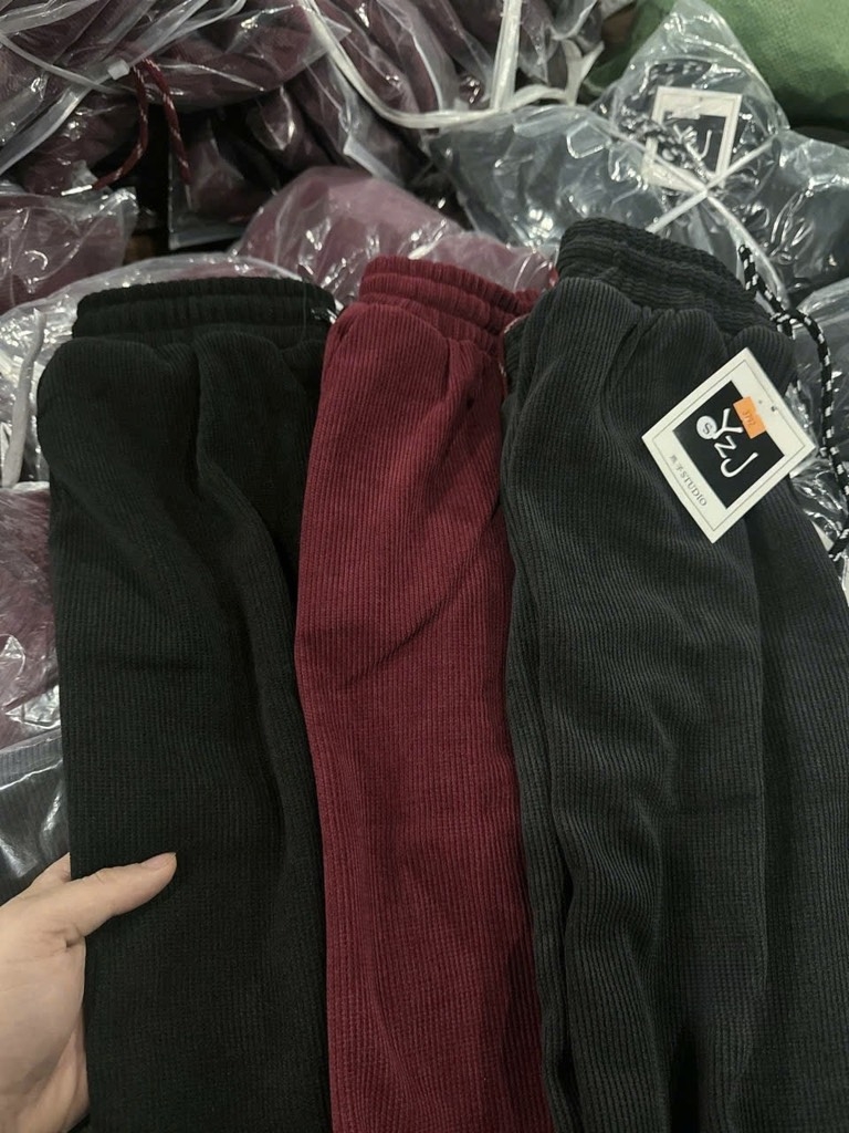 QUẦN NỈ NHUNG 3 MÀU NỮ THU ĐÔNG
