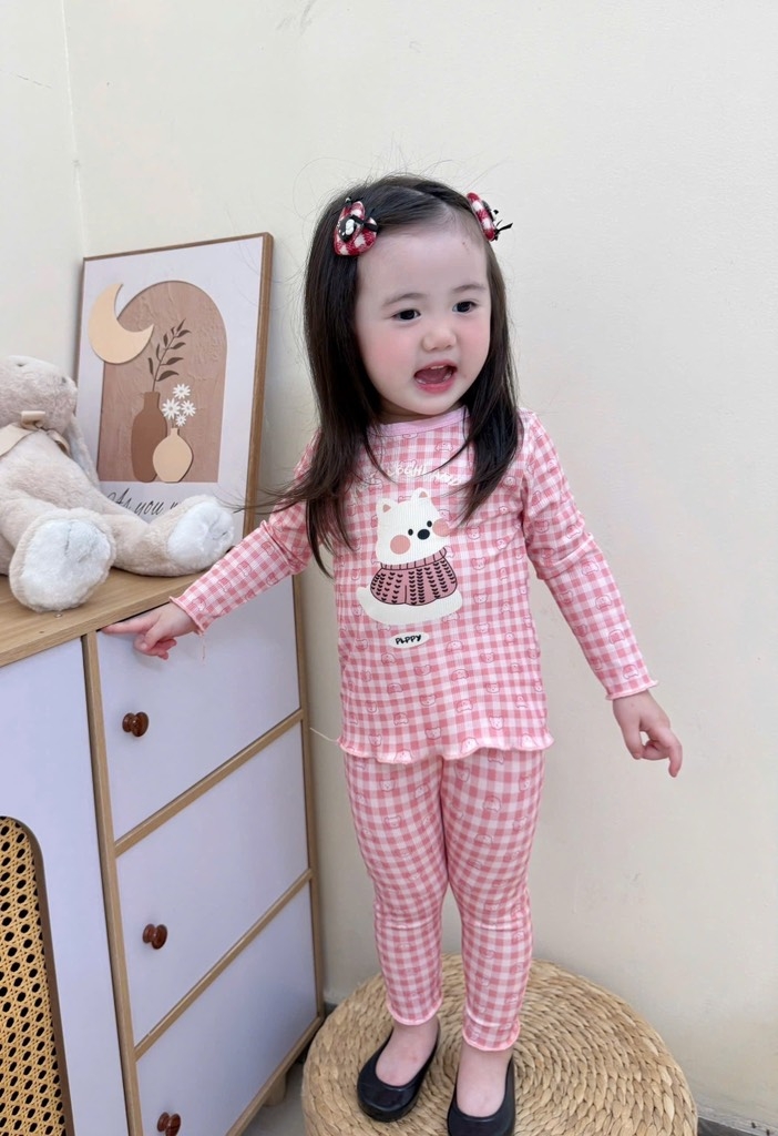 SET 3 BỘ DÀI KITTY TĂM KẺ HỒNG TÍM BÉ GÁI
