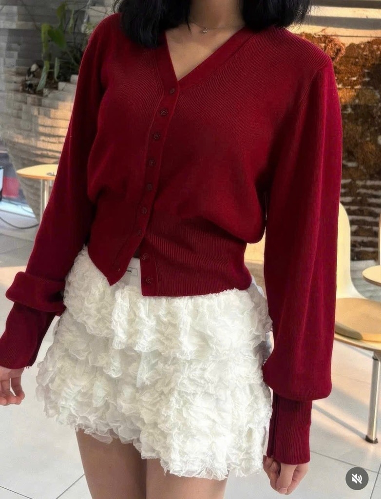 ÁO LEN CARDIGAN MẬN CÚC TAY NỮ THU ĐÔNG SẴN