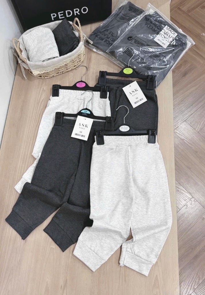 SET 2 QUẦN DÀI XÁM BÉ TRAI