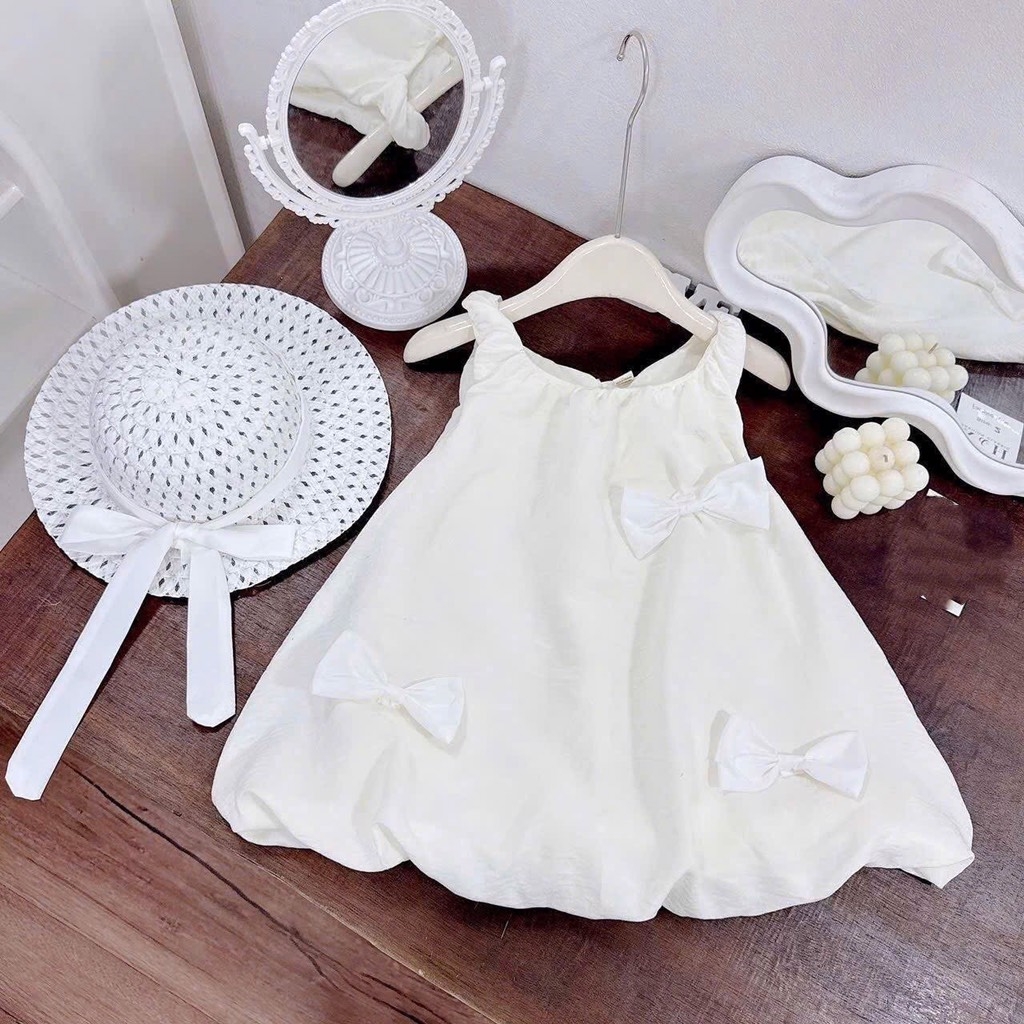 SET VÁY BỒNG KÈM MŨ XIU XINH BÉ GÁI