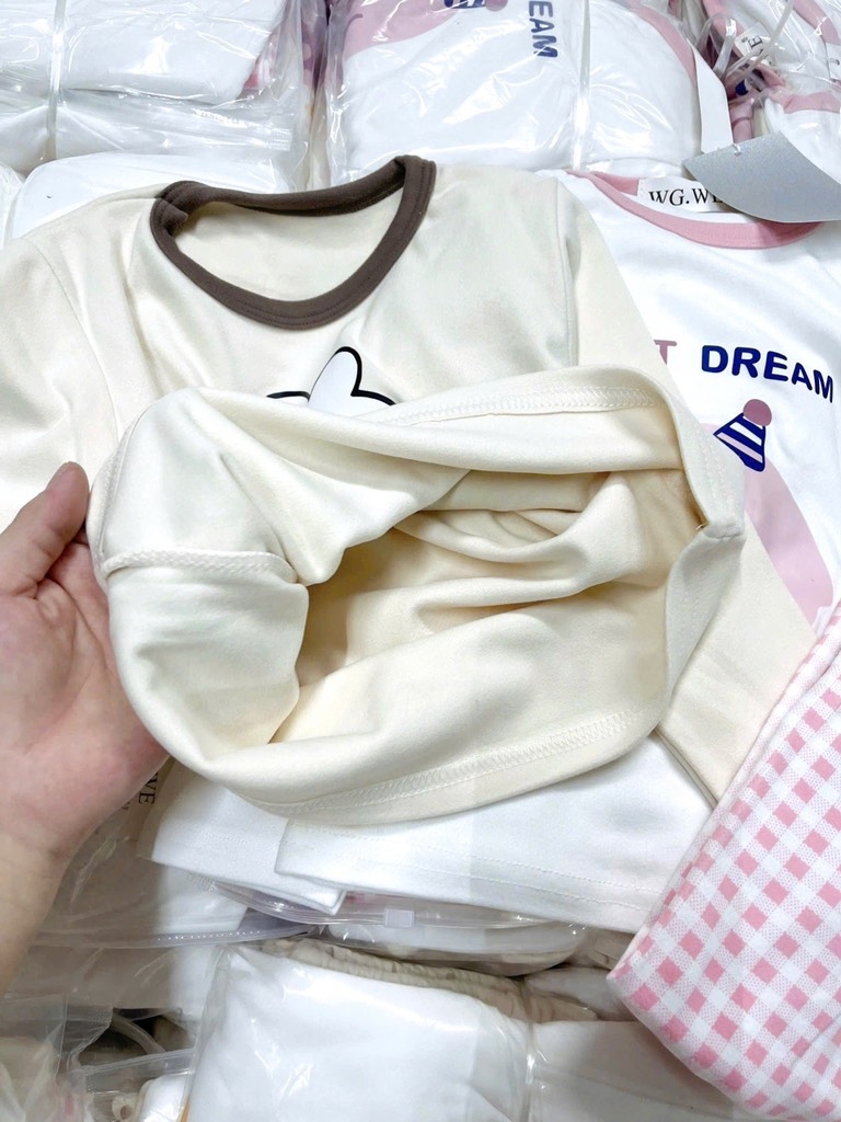 SET 2 BỘ DÀI NỈ LÔNG HỒNG BÉ GÁI