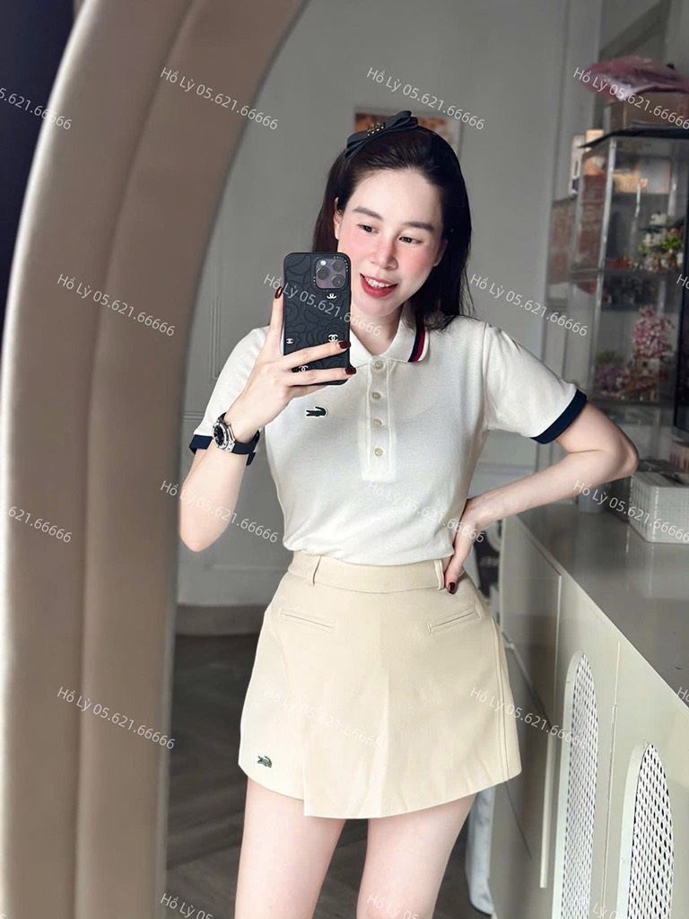 ÁO POLO CÁ SẤU CỔ VIỀN NỮ SẴN