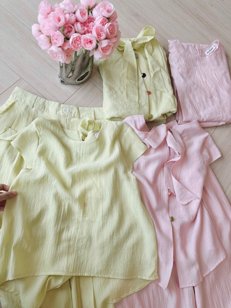 SET NƠ CÚC BỌC CỐM - HỒNG NỮ