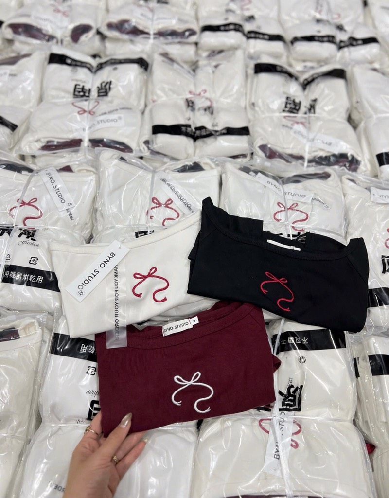 SET 3 ÁO ZIP TRỄ VAI THÊU NƠ