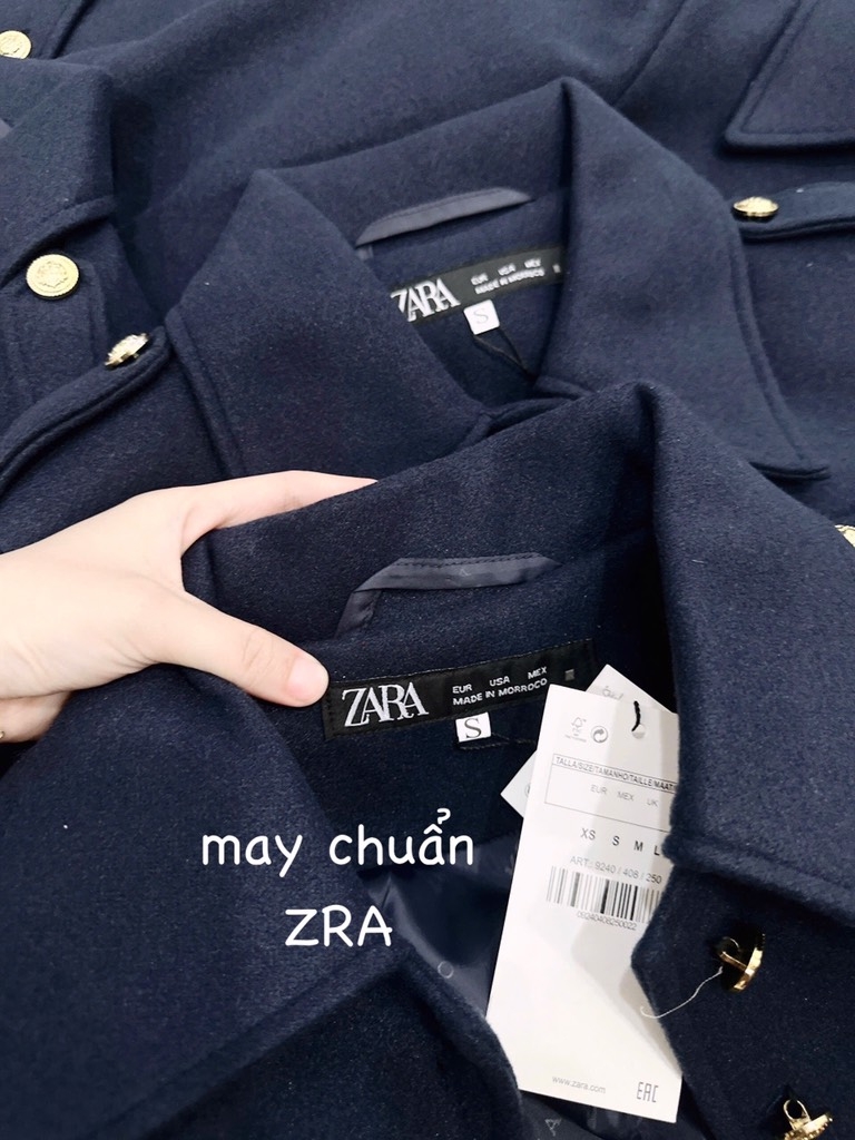 ÁO KHOÁC DẠ NỮ THU ĐÔNG ZR 2 LỚP CÚC CAO CẤP NỮ SẴN