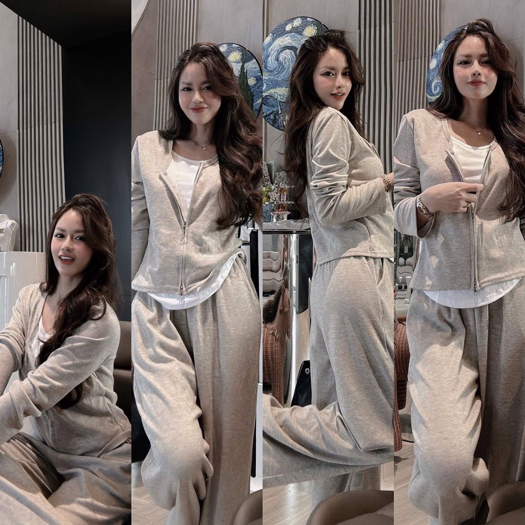 BỘ DÀI TĂM LÔNG PHỐI KHOÁ CỰC XINH NỮ THU ĐÔNG SẴN