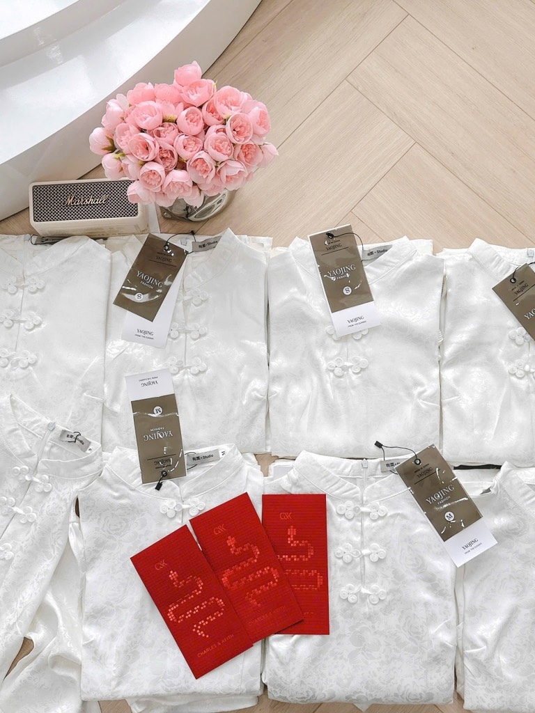 SET PHÁP PHỤC GẤM CỔ TÀU CÚC TẾT NỮ SẴN( SALE 149k)