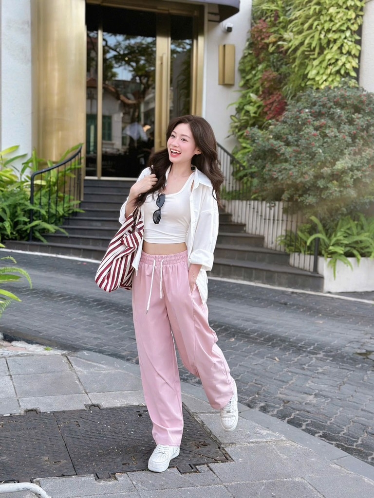 QUẦN SUÔNG BAGGY KAKI LỤA 4M NỮ NEW SẴN