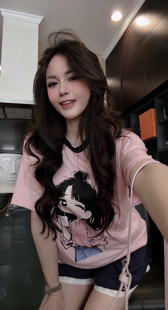 SÉT BỘ ÁO PHÔNG QUẦN THAN VIỀN REN GẤU NỮ