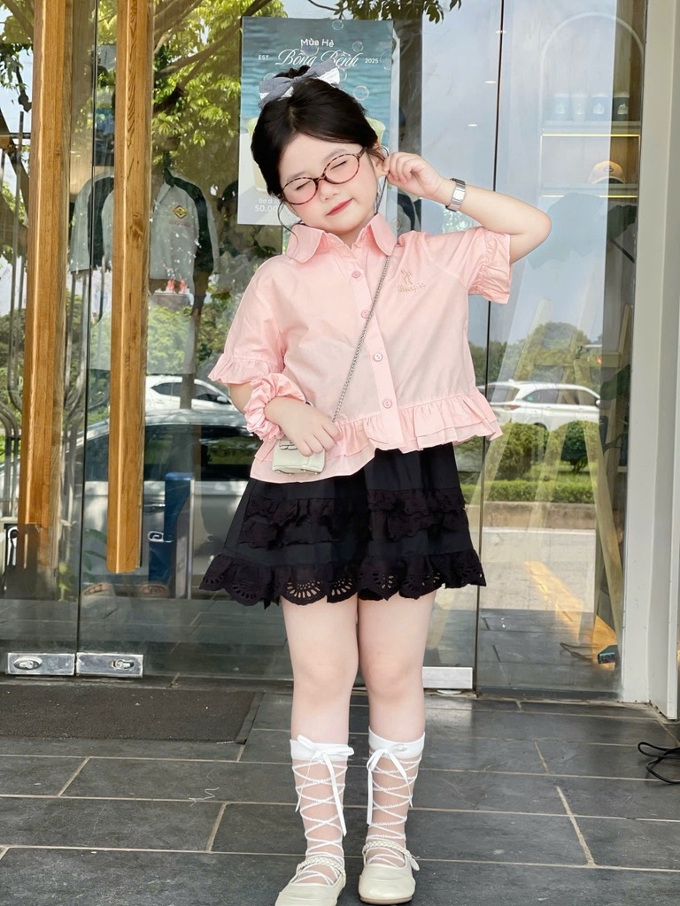 ÁO CỘC TAY BÈO BÉ GÁI