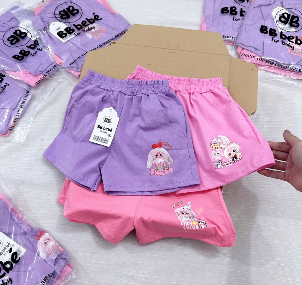 SET 3 QUẦN CT TONE HỒNG TÍM BÉ GÁI