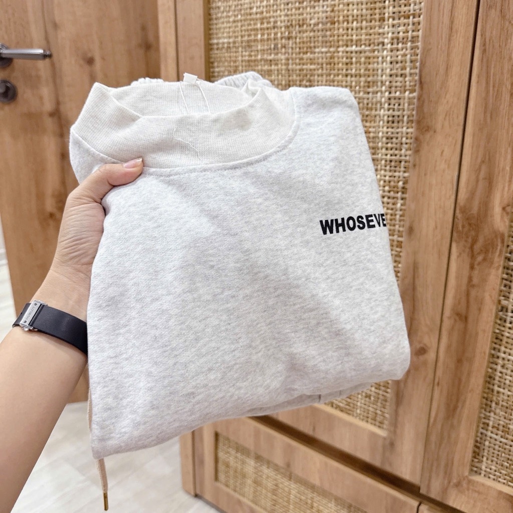 SET BỘ DÀI TÀN XÁM WHOSAVER NỮ THU ĐÔNG