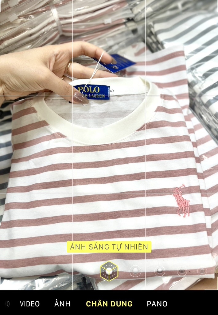 ÁO PHÔNG NỮ KẺ SỌC THÊU POLO 3M NEW(xả 48k)