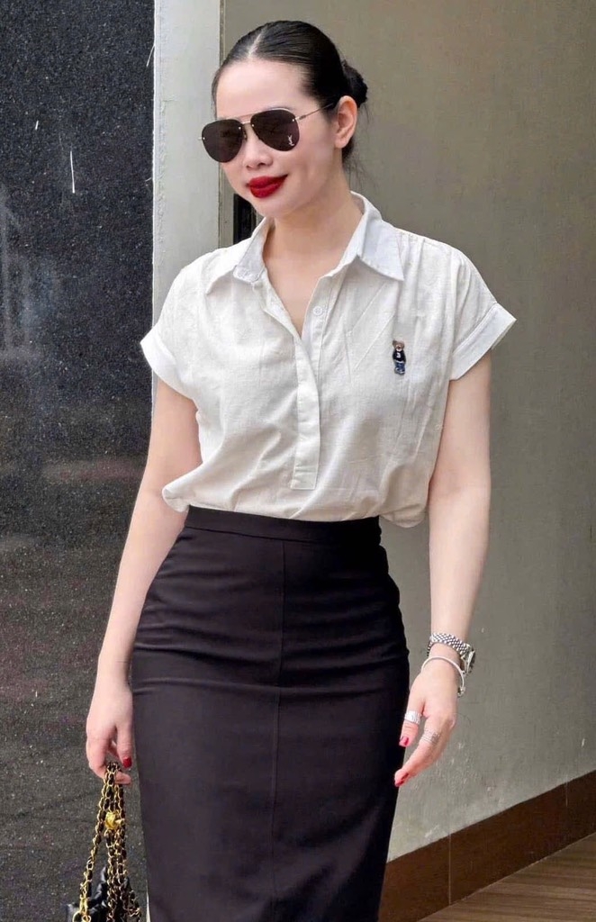 SET SƠ MI TAY LV MIX CV BÚT CHÌ PHỐI NỮ SẴN (SALE 155k)