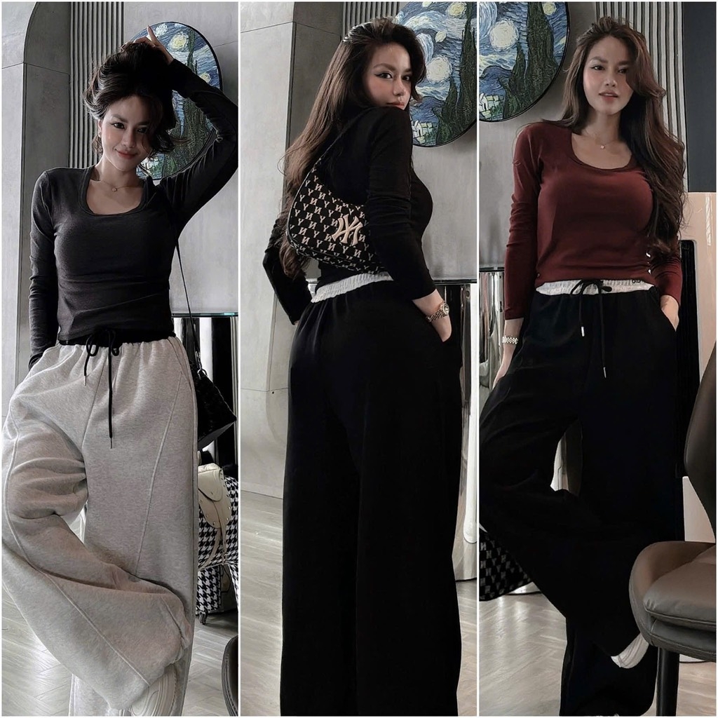 SET 3 ÁO DÀI TAY CỔ VUÔNG NỮ THU ĐÔNG