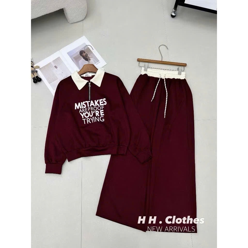 BỘ NỈ 2 DA 3 MÀU MISTAKE NỮ