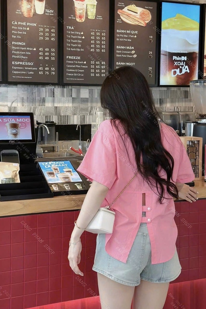 ÁO SƠ MI CÀI SAU 2 MÀU TÚI TRƯỚC NỮ (SALE 75k)