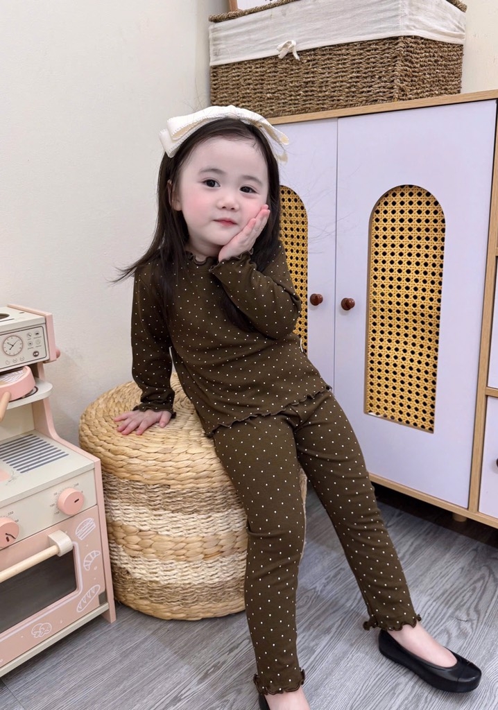 SET BỘ ZIP DÀI CHẤM BI 3 MÀU BÉ GÁI(XẢ 55k)